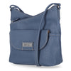 Vista Crossbody Bag - MultiSac Handbags - Women's Crossbody Bags - Multiple Pockets - Organizer Bags - Medium Crossbody Bag - Vegan Leather - Denim
