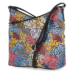 Vista Crossbody Bag - MultiSac Handbags - Women's Crossbody Bags - Multiple Pockets - Organizer Bags - Medium Crossbody Bag - Vegan Leather - Petal Floral 