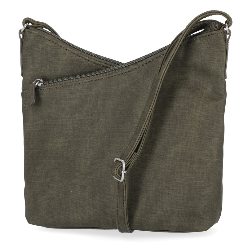 Vista Crossbody Bag - MultiSac Handbags - Women's Crossbody Bags - Multiple Pockets - Organizer Bags - Medium Crossbody Bag - Vegan Leather -  Caper