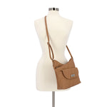 Vista Crossbody Bag - MultiSac Handbags - Women's Crossbody Bags - Multiple Pockets - Organizer Bags - Medium Crossbody Bag - Vegan Leather - Hazelnut