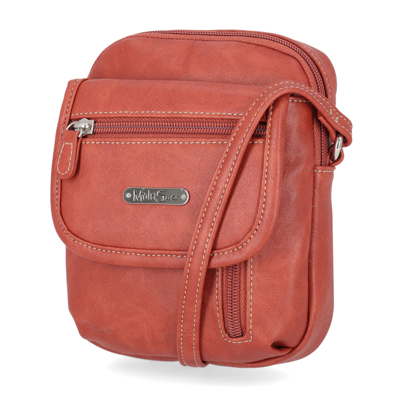 MultiSac Handbags - Women's Handbags - Organizer Bags - Vegan Leather Bags - Small Crossbody Bags - Micro Everest Crossbody Bag - Spice