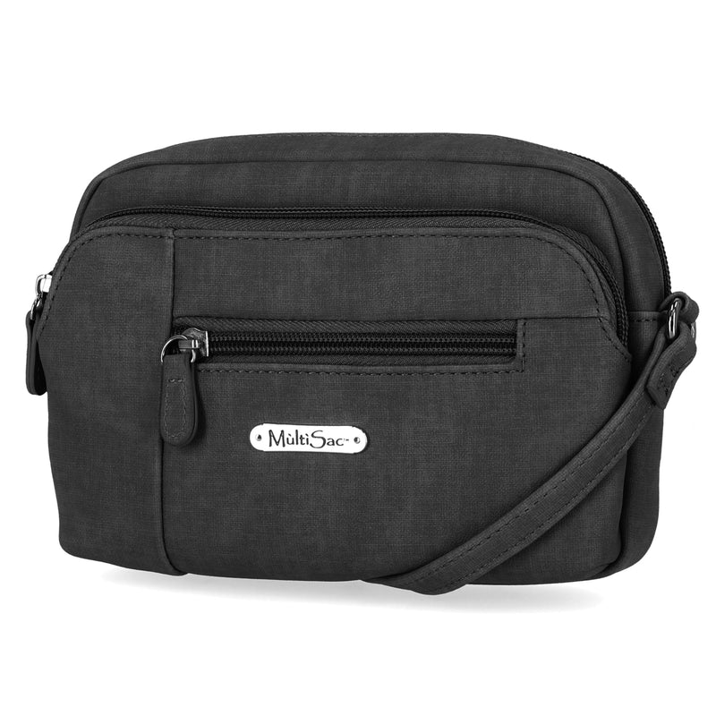 Mini Dynamic Crossbody Bag - Women's Crossbody Bags - MultiSac Handbags - Organizer Bags - Multiple Pockets - Black
