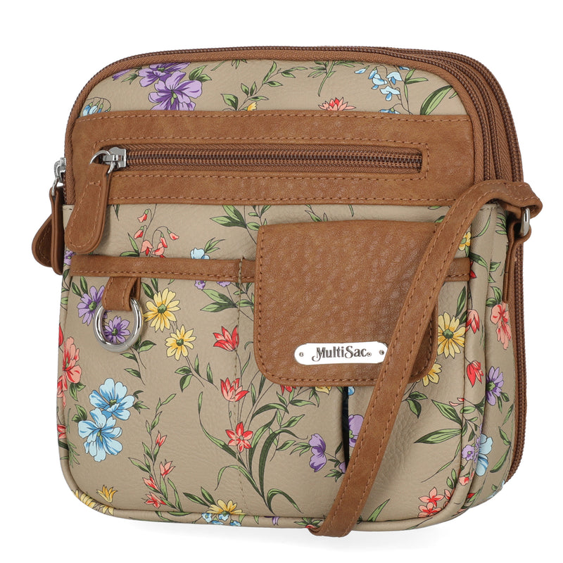 MultiSac North South - Bolso Cruzado Con Cierre Para Mujer, Azul (Denim), Talla Unica