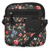 North South Zip Around Crossbody Bag - MultiSac Handbags - Women's Crossbody Bags - Multiple Pockets - Organizer Bags - Medium Crossbody Bag - Vegan Leather- Built in wallet with credit cart slots -  Ambrosia Floral 