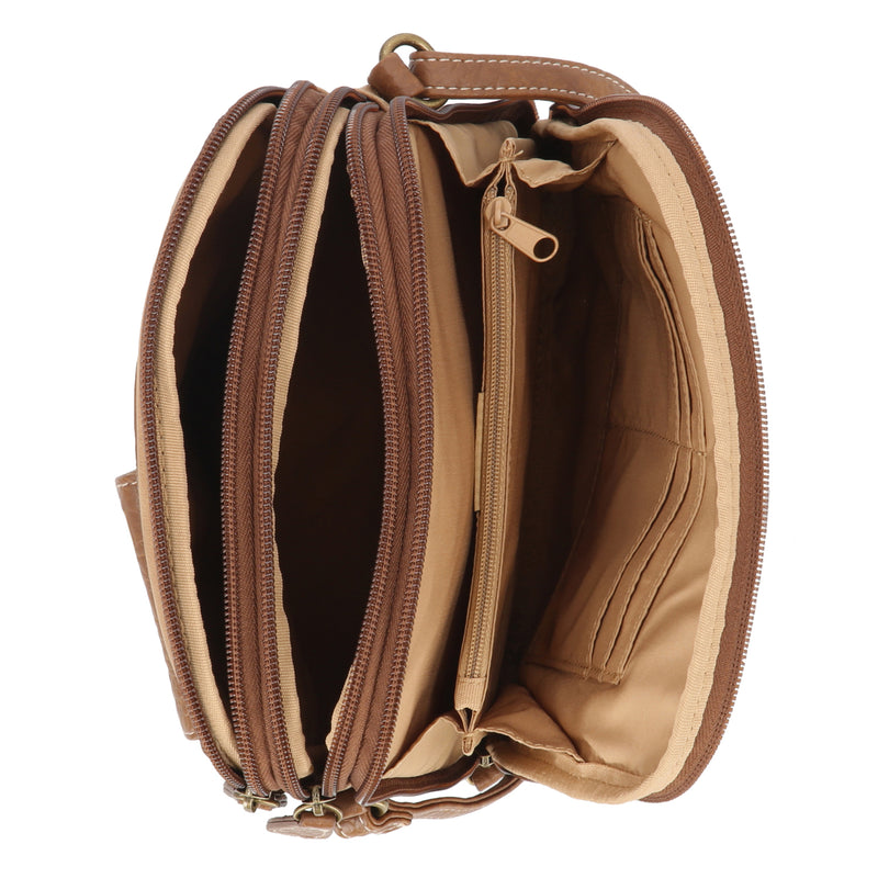 North South Zip Around Crossbody Bag