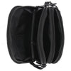 North South Zip Around Crossbody Bag - MultiSac Handbags - Women's Crossbody Bags - Multiple Pockets - Organizer Bags - Medium Crossbody Bag - Vegan Leather- Built in wallet with credit cart slots - Black Floral