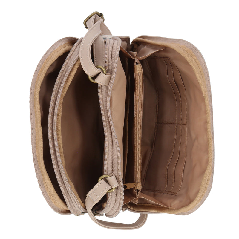 Zippy Triple Compartment Crossbody Bag