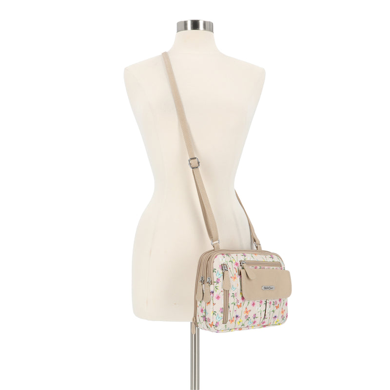 Zippy Triple Compartment Crossbody Bag