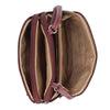 Zippy Triple Compartment Crossbody Bag - MultiSac Handbags - Women's Crossbody Bags - Multiple Pockets - Organizer Bags - Medium Crossbody Bag - Vegan Leather- Built in wallet with credit cart slots-  Burgundy