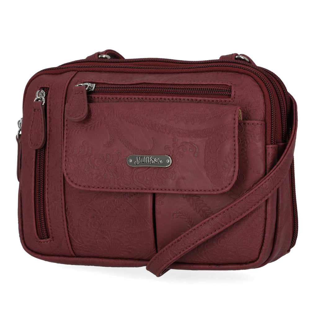 Burgundy Stitched Floral