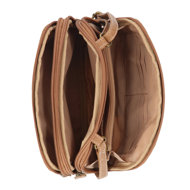 Zippy Triple Compartment Crossbody Bag