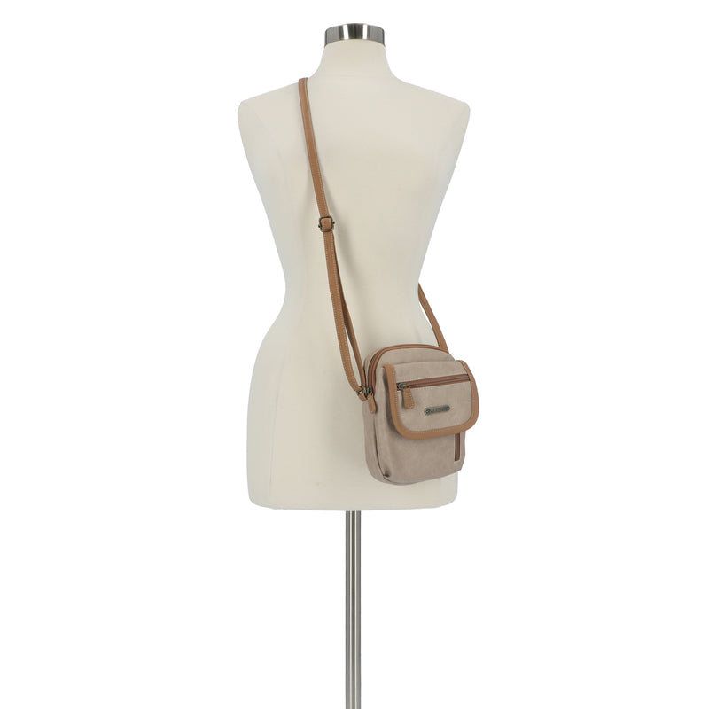 Multisac Beige Leather Crossbody Bag 