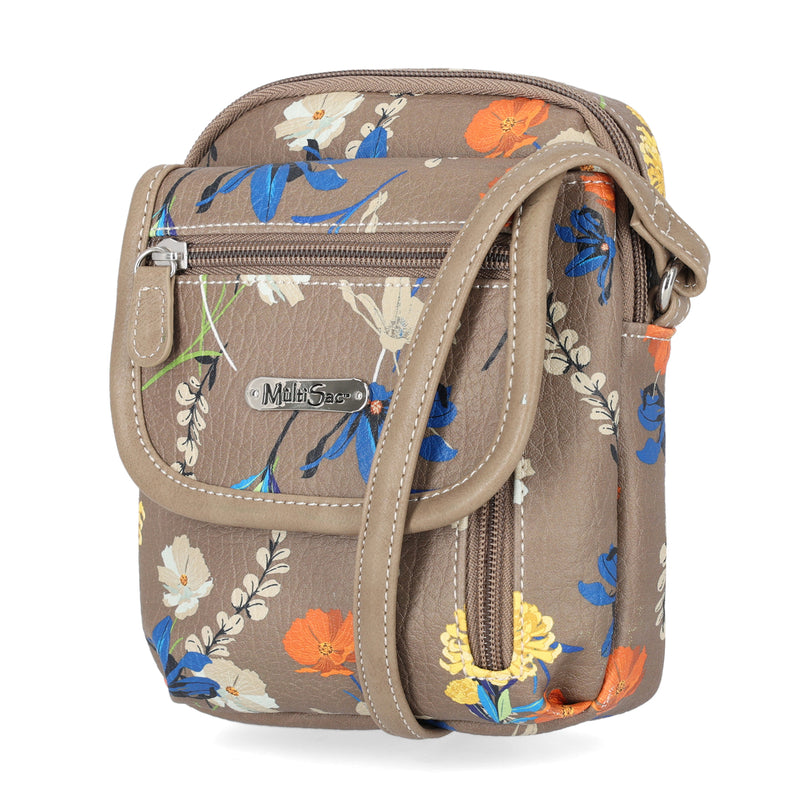 MultiSac Handbags - Women's Handbags - Organizer Bags - Vegan Leather Bags - Small Crossbody Bags - Micro Everest Crossbody Bag - Verona Floral 
