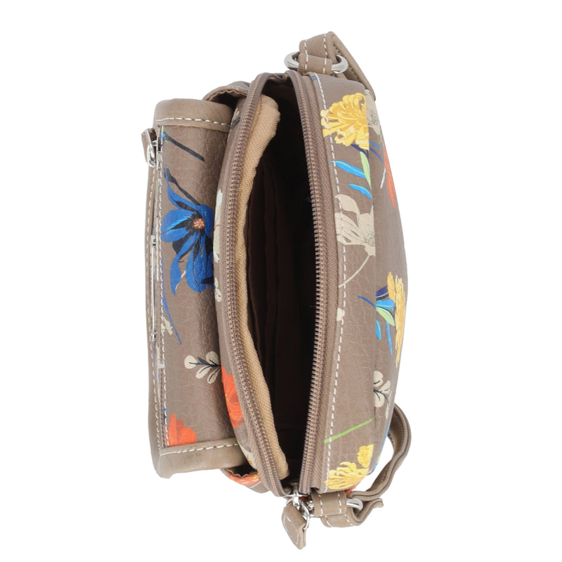 MultiSac Handbags - Women's Handbags - Organizer Bags - Vegan Leather Bags - Small Crossbody Bags - Micro Everest Crossbody Bag - Verona Floral 