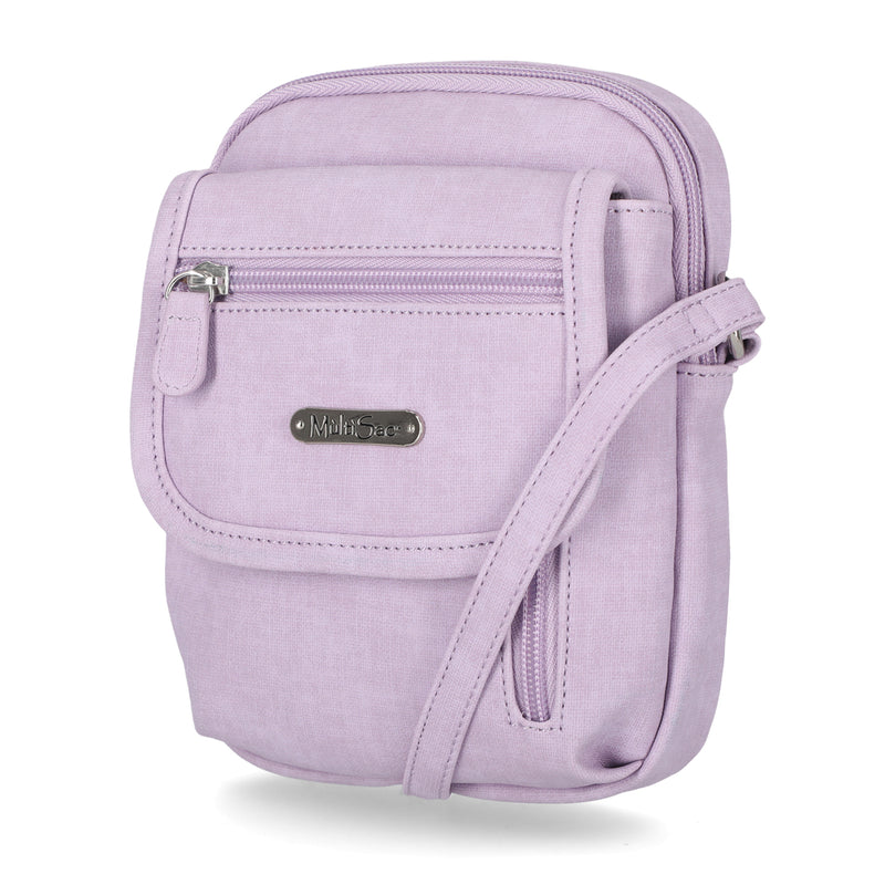 MultiSac Handbags - Women's Handbags - Organizer Bags - Vegan Leather Bags - Small Crossbody Bags - Micro Everest Crossbody Bag -  Lavender 