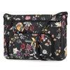 Summerville East West Crossbody Bag - MultiSac Handbags - Women's Crossbody Bags - Multiple Pockets - Organizer Bags - Medium Crossbody Bag - Vegan Leather - black vienna floral 