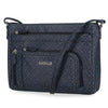 Navy blue patterned handbag with multiple pockets Multisac Handbag Geo Diamond 