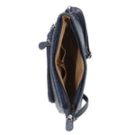Navy blue patterned handbag with multiple pockets Multisac Handbag Geo Diamond 
