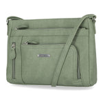 Summerville East West Crossbody Bag - MultiSac Handbags - Women's Crossbody Bags - Multiple Pockets - Organizer Bags - Medium Crossbody Bag - thyme