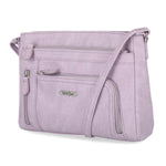 Summerville East West Crossbody Bag - MultiSac Handbags - Women's Crossbody Bags - Multiple Pockets - Organizer Bags - Medium Crossbody Bag - digital lavendar