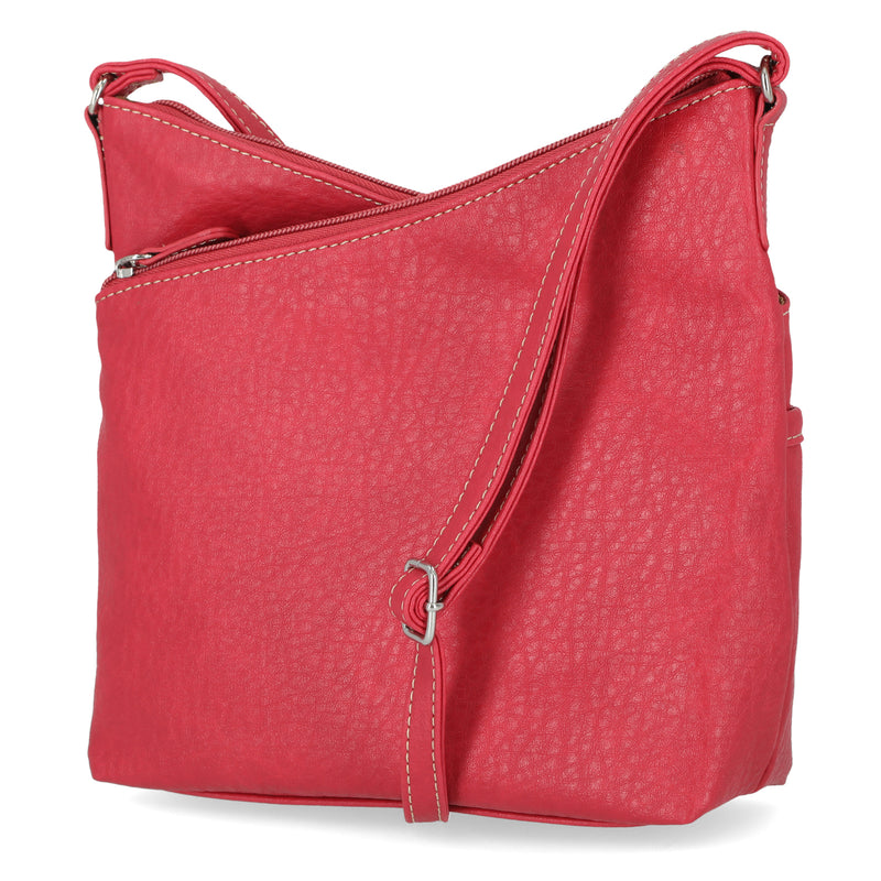 Vista Crossbody Bag - MultiSac Handbags - Women's Crossbody Bags - Multiple Pockets - Organizer Bags - Medium Crossbody Bag - Vegan Leather - Chili
