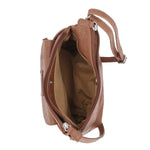 Vista Crossbody Bag - MultiSac Handbags - Women's Crossbody Bags - Multiple Pockets - Organizer Bags - Medium Crossbody Bag - Vegan Leather - Pecan