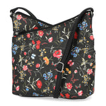 Vista Crossbody Bag - MultiSac Handbags - Women's Crossbody Bags - Multiple Pockets - Organizer Bags - Medium Crossbody Bag - Vegan Leather - Ambrosia Floral 