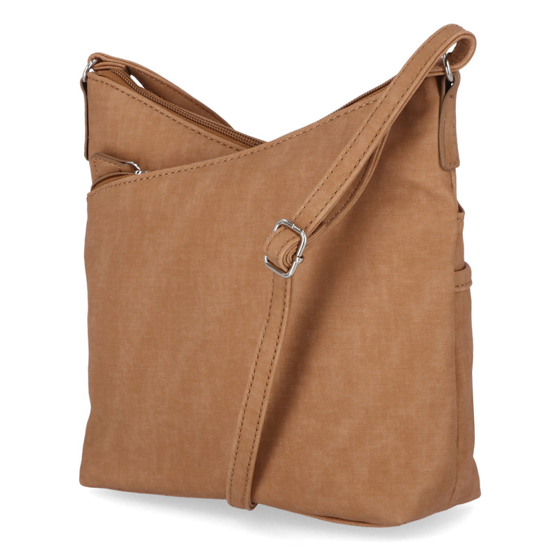 Vista Crossbody Bag - MultiSac Handbags - Women's Crossbody Bags - Multiple Pockets - Organizer Bags - Medium Crossbody Bag - Vegan Leather - Hazelnut