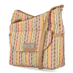 Vista Crossbody Bag - MultiSac Handbags - Women's Crossbody Bags - Multiple Pockets - Organizer Bags - Medium Crossbody Bag - Vegan Leather - Multi Straw