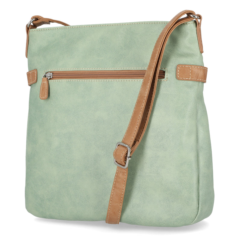 Easton Large Crossbody Bag - Women's Crossbody Bags - MultiSac Handbags - Organizer Bags - Multiple Pockets - Vegan Leather -  apple/hazelnut