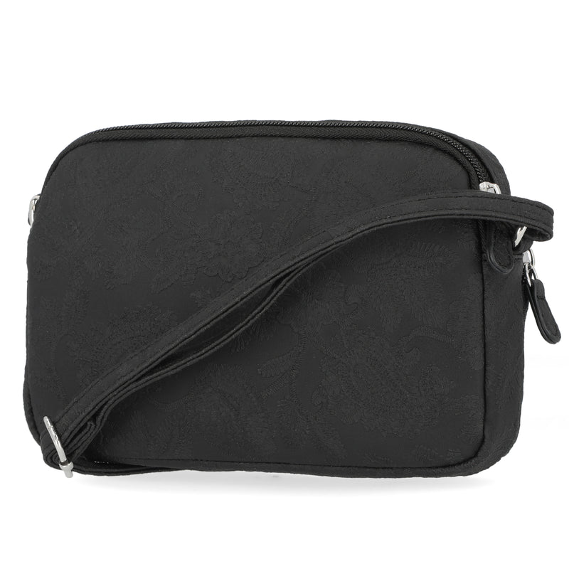 Mini Dynamic Crossbody Bag - Women's Crossbody Bags - MultiSac Handbags - Organizer Bags - Multiple Pockets - Black Paisley Park