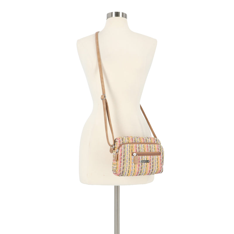Mini Dynamic Crossbody Bag - Women's Crossbody Bags - MultiSac Handbags - Organizer Bags - Multiple Pockets -  Multi straw