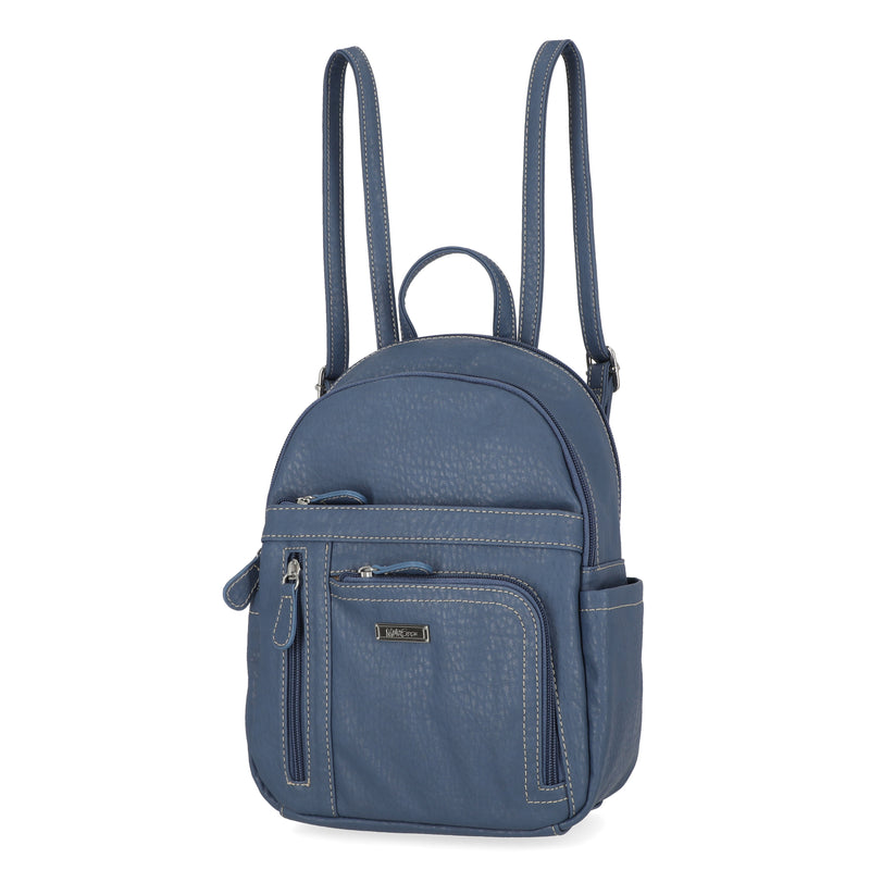 Adele Backpack - Women's Backpacks - MultiSac Handbags - Organizer Backpack -  denim austin