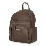 Adele Backpack - Women's Backpacks - MultiSac Handbags - Organizer Backpack - Chocolate