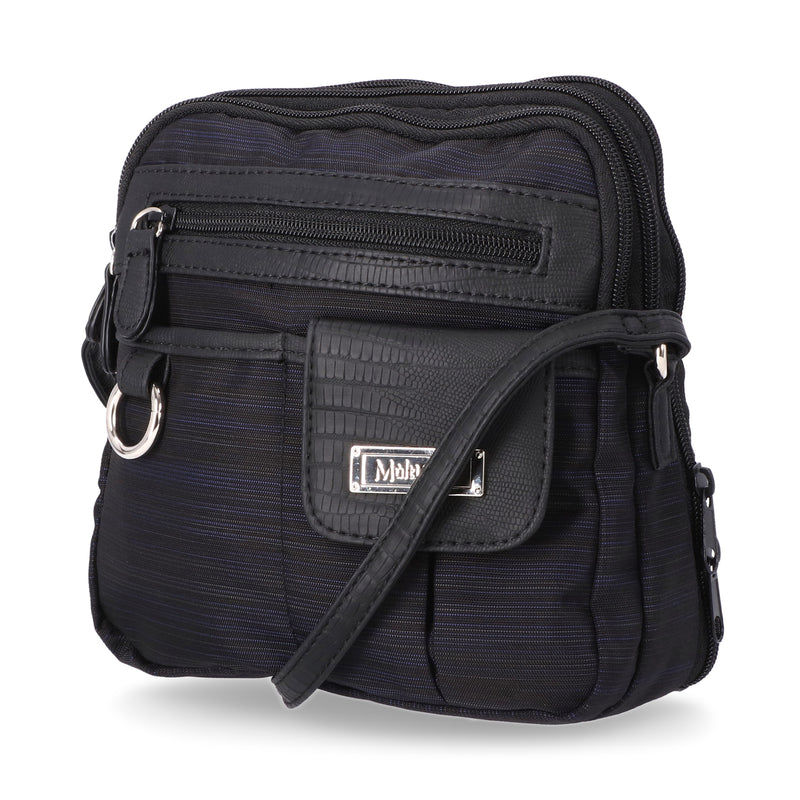 MultiSac Purse Women's Black Adjustable Single Strap Zippy Crossbody  Bag NWT