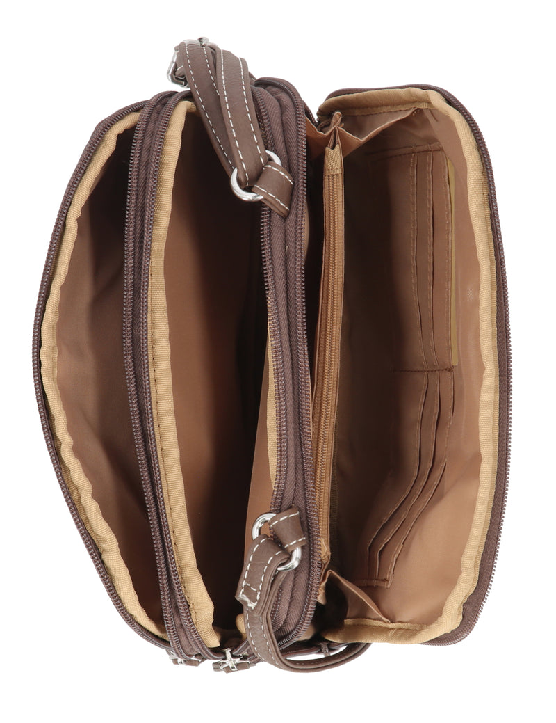 Zippy Triple Compartment Crossbody Bag