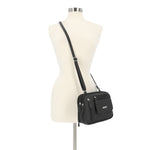 Zippy Triple Compartment Crossbody Bag - MultiSac Handbags - Women's Crossbody Bags - Multiple Pockets - Organizer Bags - Medium Crossbody Bag - Vegan Leather- Built in wallet with credit cart slotsZippy Triple Compartment Crossbody Bag - MultiSac Handbags - Women's Crossbody Bags - Multiple Pockets - Organizer Bags - Medium Crossbody Bag - Vegan Leather- Built in wallet with credit cart slots - Black hunter 