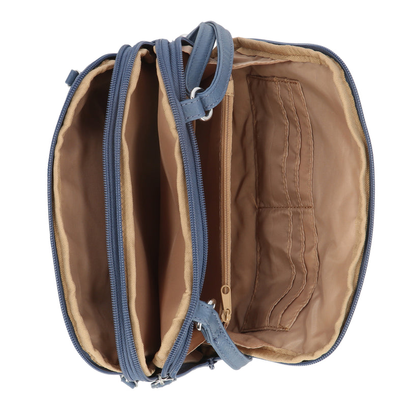 Multisac Zippy Solid 3-Compartment Crossbody Bag