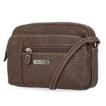 Mini Dynamic Crossbody Bag - Women's Crossbody Bags - MultiSac Handbags - Organizer Bags - Multiple Pockets - Chocolate