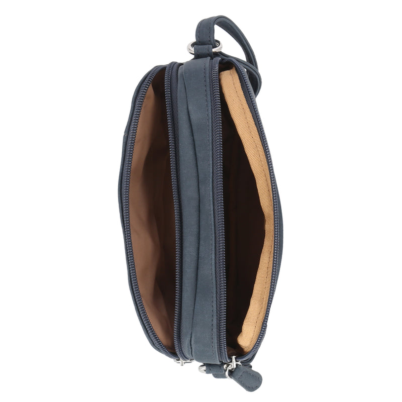 Mini Dynamic Crossbody Bag - Women's Crossbody Bags - MultiSac Handbags - Organizer Bags - Multiple Pockets - Indigo