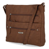 Women's Crossbody Bag By MultiSac Lorraine - Cognac Heirloom Leather With Multiple Pockets