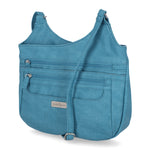 Large Hudson Crossbody Bag - Women's Crossbody Bags - Organizer Bags - Vegan Leather Bags -  Multiple Pockets and Compartments - Beach Glass Blue  Crossbody Bag