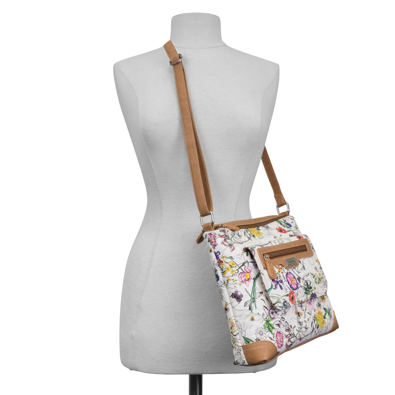 MultiSac White & Hazelnut Floral Adele Backpack, Best Price and Reviews