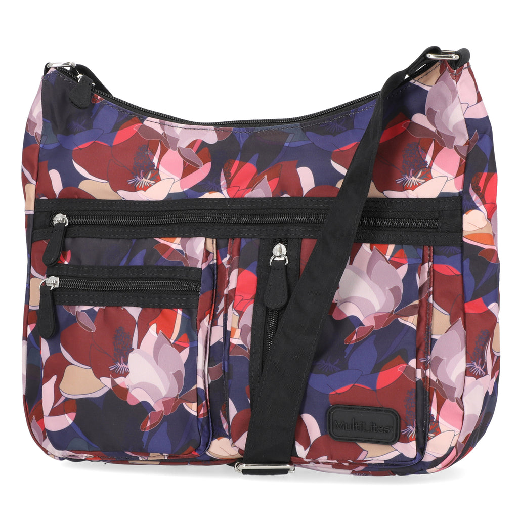 MultiSac Handbags - washable Women's Handbags - Organizer Bags - Vegan Leather Bags - Mansfield Hobo Bag - Modern Fleur - Shoulder Bags
