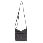 Vista Crossbody Bag - MultiSac Handbags - Women's Crossbody Bags - Multiple Pockets - Organizer Bags - Medium Crossbody Bag - Vegan Leather- Grey Charcoal Black