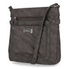 Easton Large Crossbody Bag - Women's Crossbody Bags - MultiSac Handbags - Organizer Bags - Multiple Pockets - Vegan Leather - Black Crossbody Bag