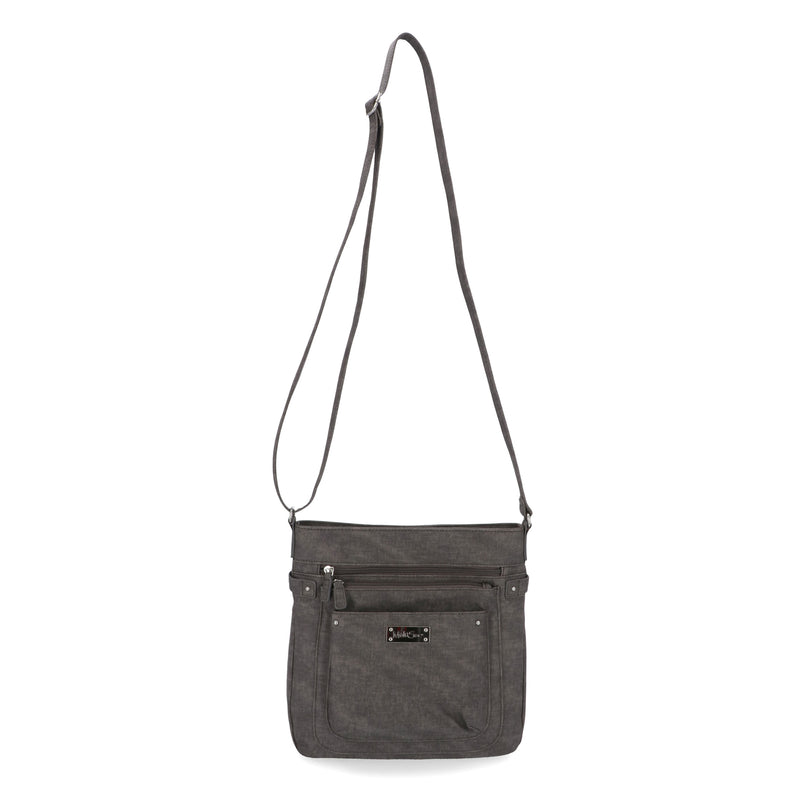 Easton Large Crossbody Bag - Women's Crossbody Bags - MultiSac Handbags - Organizer Bags - Multiple Pockets - Vegan Leather - Black Crossbody Bag