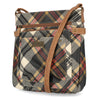 Easton Large Crossbody Bag - Women's Crossbody Bags - MultiSac Handbags - Organizer Bags - Multiple Pockets - Vigan Leather - Bexley Plaid / Camel