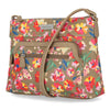Evans Crossbody Bag - Women's Crossbody Bags - MultiSac Handbags - Organizer Bags - Multiple Pockets - Firework Floral / Wheat