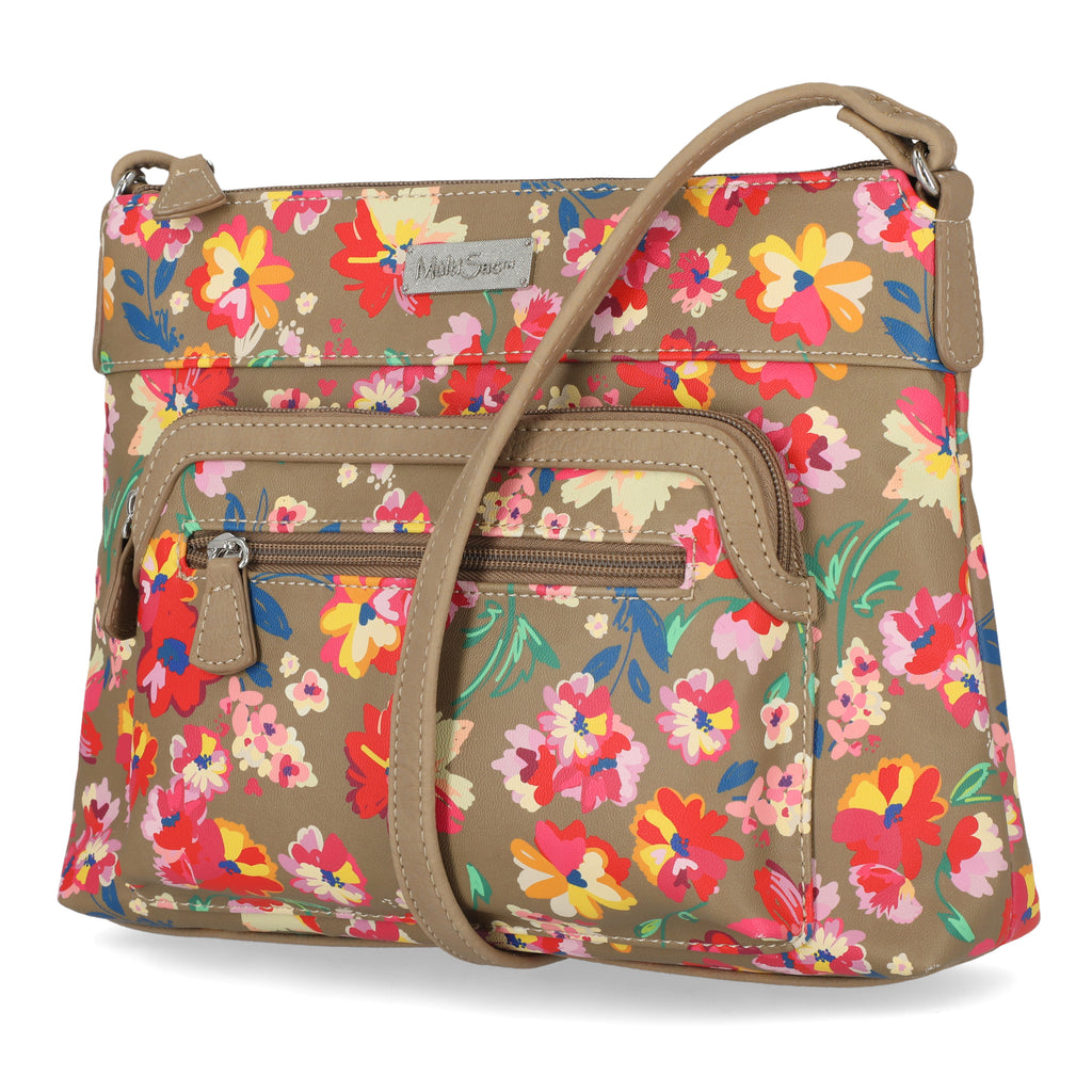 Multiple Bags Zippy Triple Compartment Crossbody Bag – MultiSac Handbags